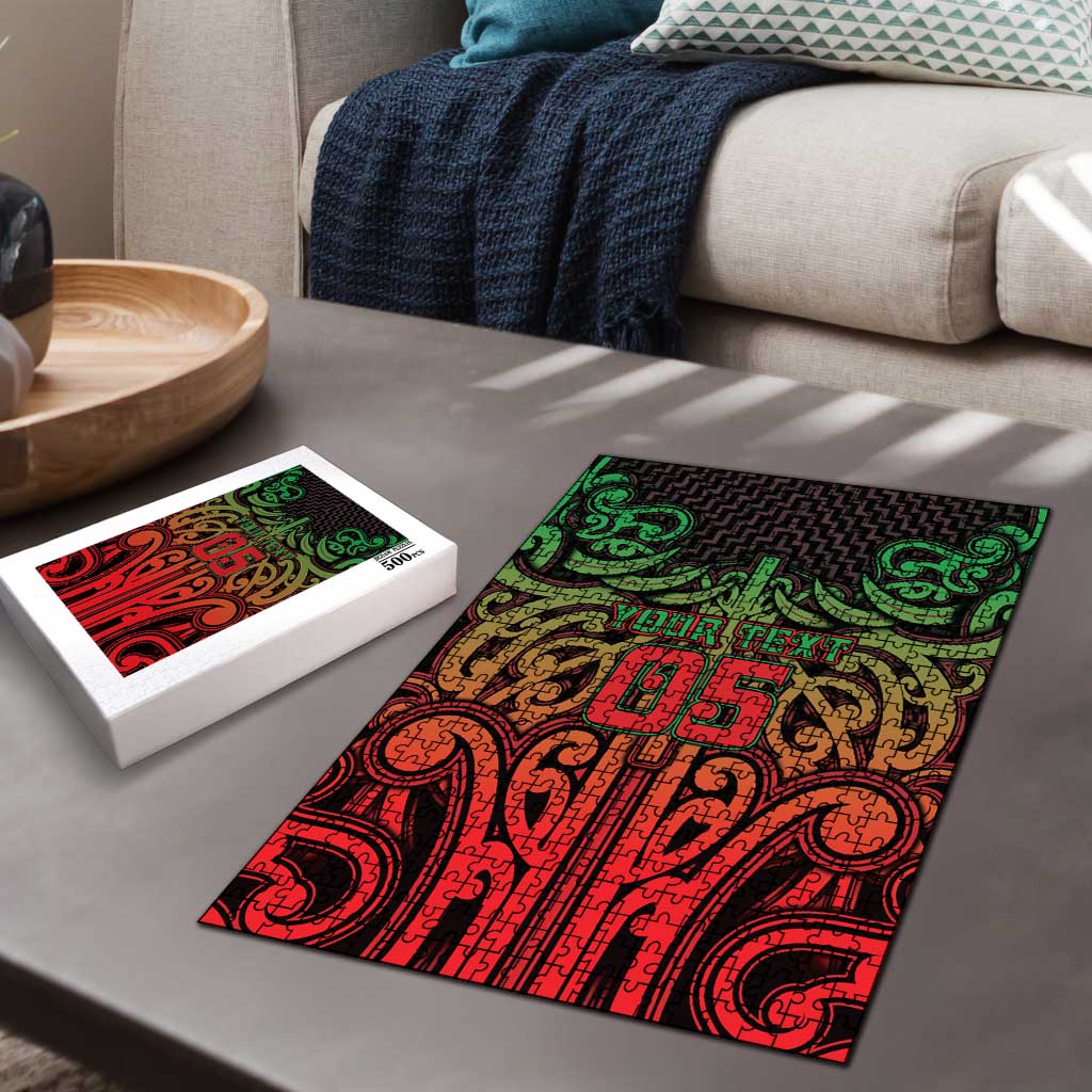 Custom Aotearoa Tuhoe Puzzle Maori Tribal Pattern Mix Poutama