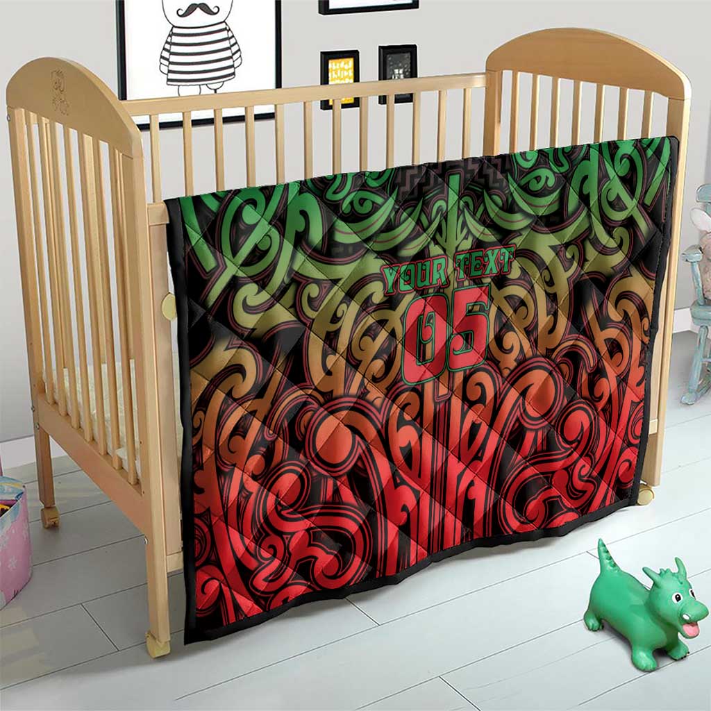 Custom Aotearoa Tuhoe Quilt Maori Tribal Pattern Mix Poutama