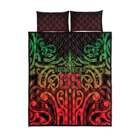 Custom Aotearoa Tuhoe Quilt Bed Set Maori Tribal Pattern Mix Poutama
