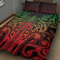 Custom Aotearoa Tuhoe Quilt Bed Set Maori Tribal Pattern Mix Poutama