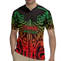 Custom Aotearoa Tuhoe Rugby Jersey Maori Tribal Pattern Mix Poutama
