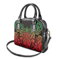Custom Aotearoa Tuhoe Shoulder Handbag Maori Tribal Pattern Mix Poutama