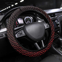 Aotearoa Tuhoe Steering Wheel Cover Maori Tribal Pattern Mix Poutama