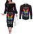 I See Your True Colors Personalised Couples Matching Off The Shoulder Long Sleeve Dress and Long Sleeve Button Shirt Autism Awareness