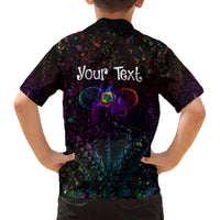 I See Your True Colors Personalised Family Matching Long Sleeve Bodycon Dress and Hawaiian Shirt Autism Awareness LT05 - Polynesian Pride