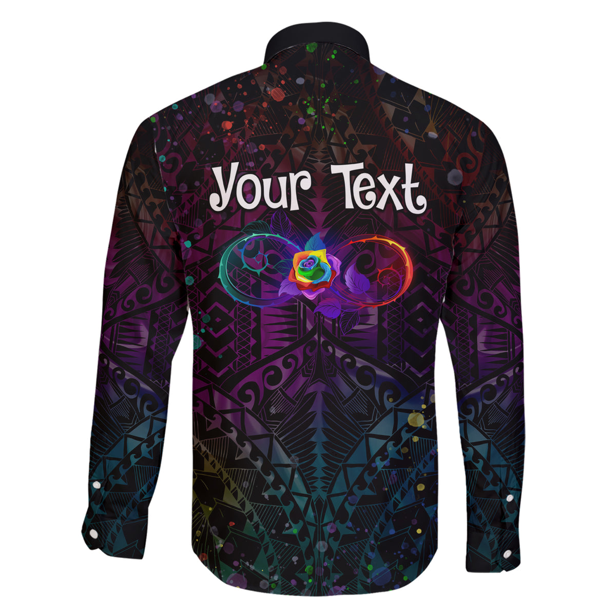 I See Your True Colors Personalised Family Matching Short Sleeve Bodycon Dress and Hawaiian Shirt Autism Awareness LT05 - Polynesian Pride