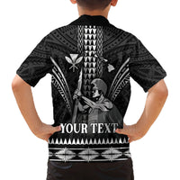 Personalised Hawaii Happy King Kamehameha Day Family Matching Long Sleeve Bodycon Dress and Hawaiian Shirt Kakau Pattern LT05 - Polynesian Pride