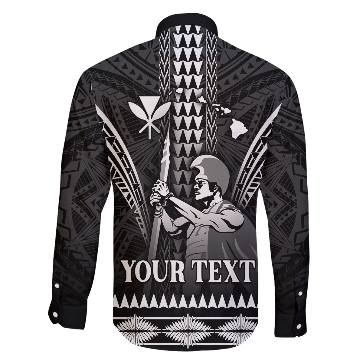 Personalised Hawaii Happy King Kamehameha Day Family Matching Off The Shoulder Long Sleeve Dress and Hawaiian Shirt Kakau Pattern LT05 - Polynesian Pride