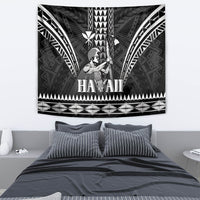 Hawaii Happy King Kamehameha Day Tapestry Kakau Pattern