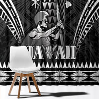 Hawaii Happy King Kamehameha Day Window Curtain Kakau Pattern