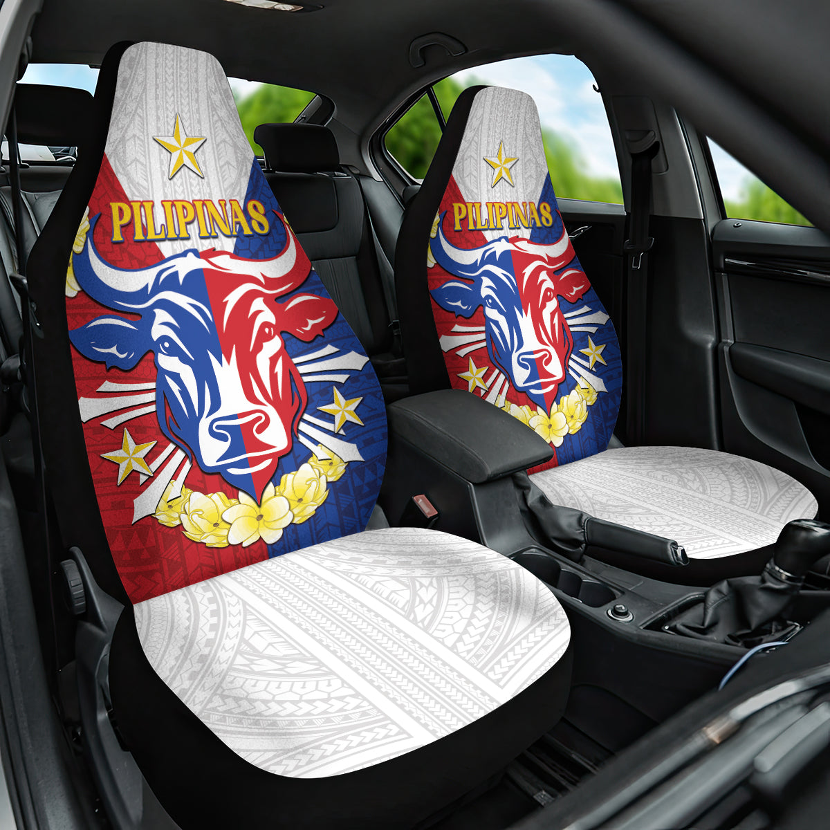 Philippines Independence Day Car Seat Cover Maligayang Araw ng Kalayaan Filipino Carabao LT05 One Size Red - Polynesian Pride