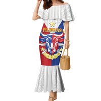Personalised Philippines Independence Day Family Matching Mermaid Dress and Hawaiian Shirt Maligayang Araw ng Kalayaan Filipino Carabao LT05 Mom's Dress Red - Polynesian Pride