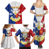 Personalised Philippines Independence Day Family Matching Summer Maxi Dress and Hawaiian Shirt Maligayang Araw ng Kalayaan Filipino Carabao LT05 - Polynesian Pride