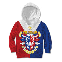 Personalised Philippines Independence Day Kid Hoodie Maligayang Araw ng Kalayaan Filipino Carabao LT05 Hoodie Red - Polynesian Pride