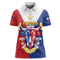 Personalised Philippines Independence Day Women Polo Shirt Maligayang Araw ng Kalayaan Filipino Carabao LT05 Female Red - Polynesian Pride