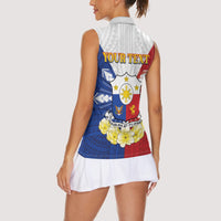 Personalised Philippines Independence Day Women Sleeveless Polo Shirt Maligayang Araw ng Kalayaan Filipino Carabao