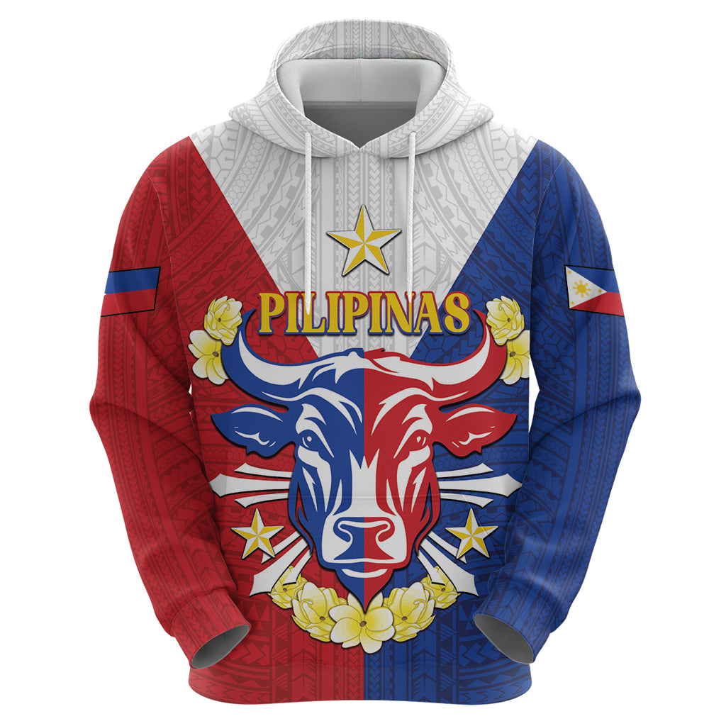 Personalised Philippines Independence Day Zip Hoodie Maligayang Araw ng Kalayaan Filipino Carabao