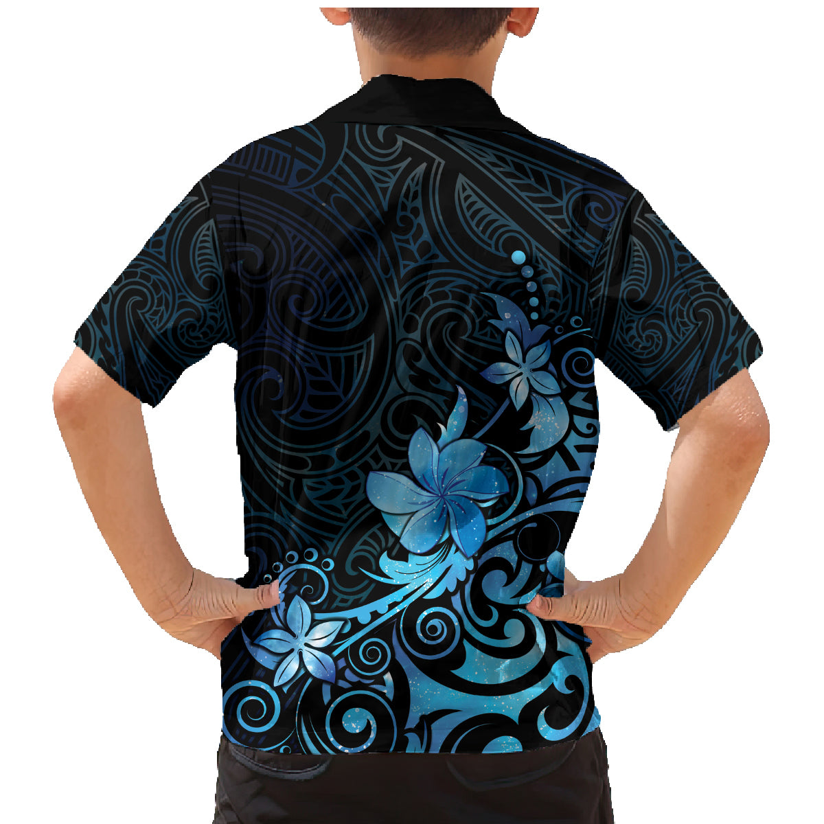 Matariki New Zealand Family Matching Mermaid Dress and Hawaiian Shirt Maori Pattern Blue Galaxy LT05 - Polynesian Pride