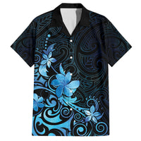 Matariki New Zealand Family Matching Tank Maxi Dress and Hawaiian Shirt Maori Pattern Blue Galaxy LT05 Dad's Shirt - Short Sleeve Blue - Polynesian Pride