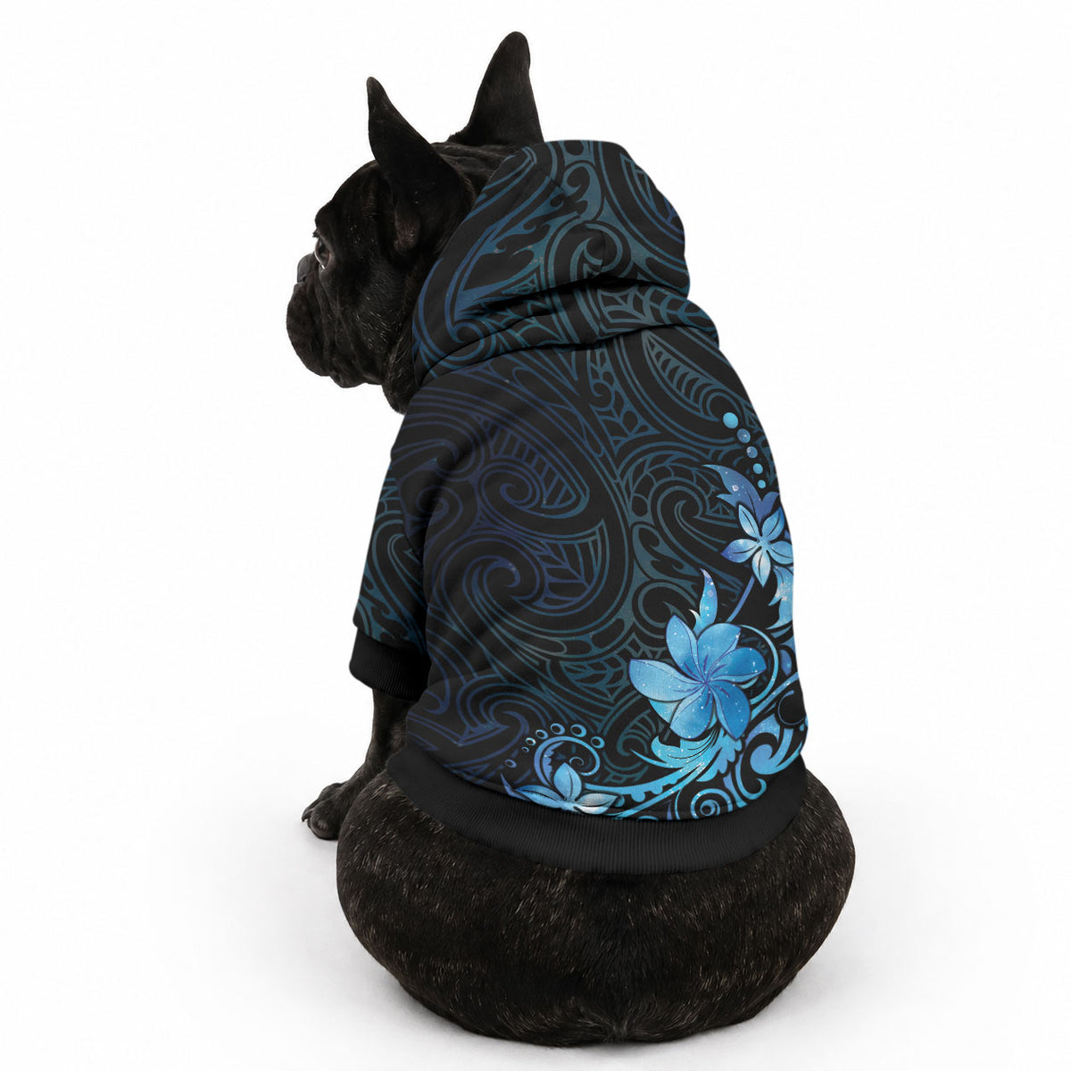 Matariki New Zealand Pet Hoodie Maori Pattern Blue Galaxy LT05 - Polynesian Pride