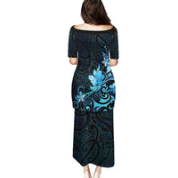 Matariki New Zealand Puletasi Maori Pattern Blue Galaxy