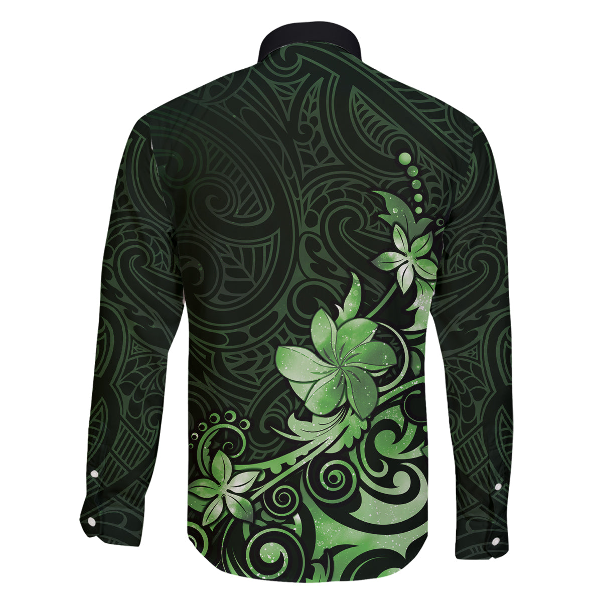 Matariki New Zealand Family Matching Off Shoulder Maxi Dress and Hawaiian Shirt Maori Pattern Green Galaxy LT05 - Polynesian Pride