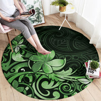 Matariki New Zealand Round Carpet Maori Pattern Green Galaxy