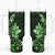 Matariki New Zealand Tumbler With Handle Maori Pattern Green Galaxy