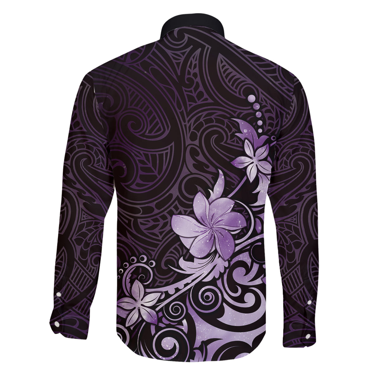 Matariki New Zealand Family Matching Long Sleeve Bodycon Dress and Hawaiian Shirt Maori Pattern Purple Galaxy LT05 - Polynesian Pride