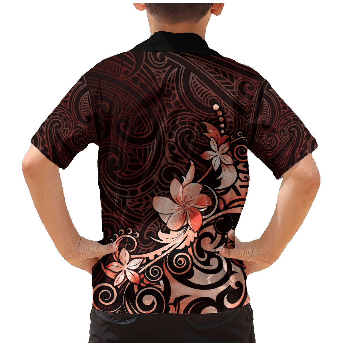 Matariki New Zealand Family Matching Mermaid Dress and Hawaiian Shirt Maori Pattern Red Galaxy LT05 - Polynesian Pride