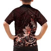Matariki New Zealand Family Matching Off The Shoulder Long Sleeve Dress and Hawaiian Shirt Maori Pattern Red Galaxy LT05 - Polynesian Pride