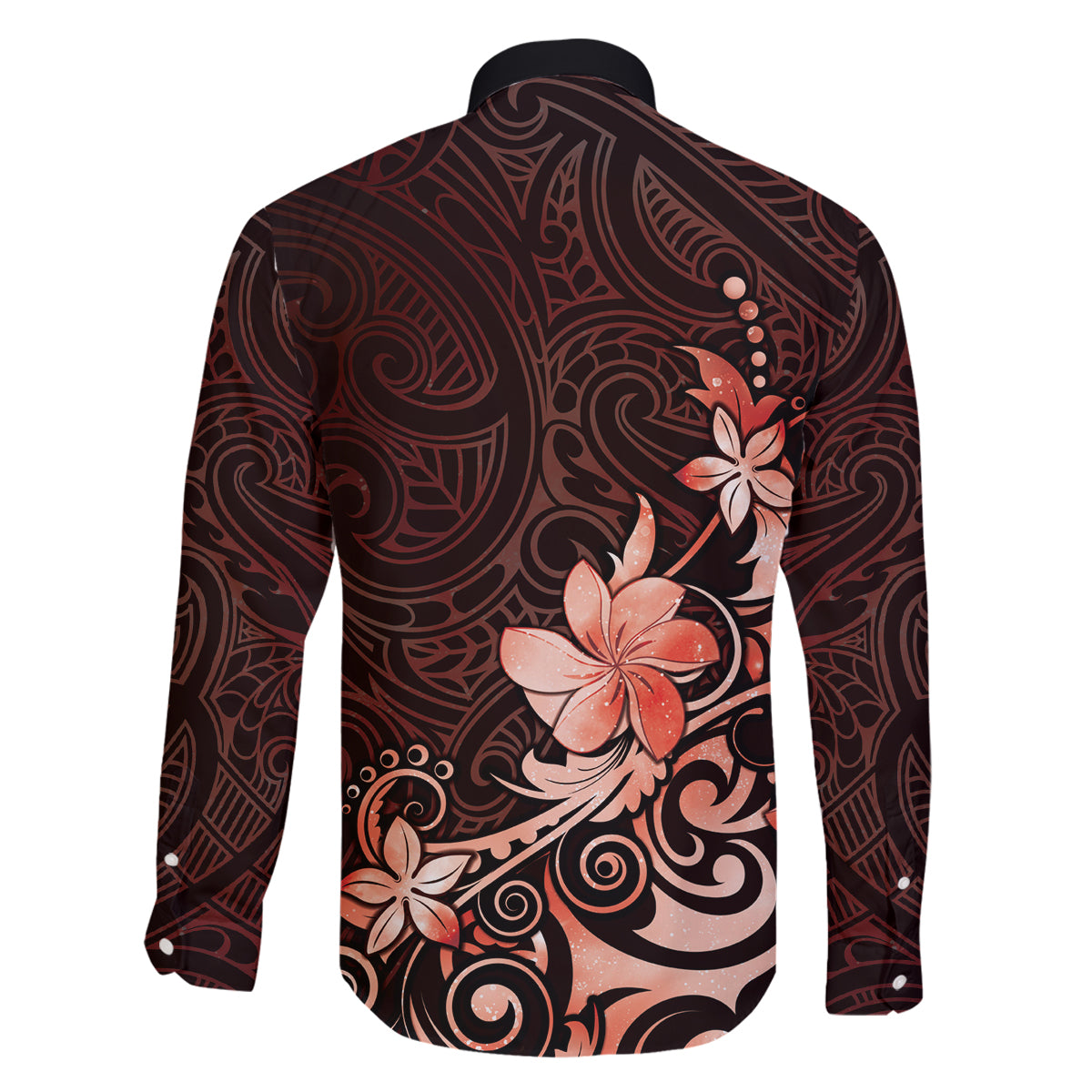 Matariki New Zealand Family Matching Off The Shoulder Long Sleeve Dress and Hawaiian Shirt Maori Pattern Red Galaxy LT05 - Polynesian Pride