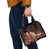 Matariki New Zealand Shoulder Handbag Maori Pattern Red Galaxy