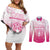 Personalized Sakura Marianas Couples Matching Off Shoulder Short Dress and Long Sleeve Button Shirt CNMI Seal