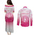 Personalized Sakura Marianas Couples Matching Puletasi and Long Sleeve Button Shirt CNMI Seal