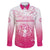 Personalized Sakura Marianas Family Matching Long Sleeve Bodycon Dress and Hawaiian Shirt CNMI Seal