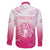 Personalized Sakura Marianas Family Matching Long Sleeve Bodycon Dress and Hawaiian Shirt CNMI Seal