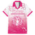 Personalized Sakura Marianas Family Matching Off The Shoulder Long Sleeve Dress and Hawaiian Shirt CNMI Seal