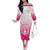 Personalized Sakura Marianas Family Matching Off The Shoulder Long Sleeve Dress and Hawaiian Shirt CNMI Seal
