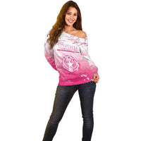 Personalized Sakura Marianas Off Shoulder Sweater CNMI Seal