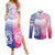 Custom Northern Mariana Islands And Japan Together Couples Matching Summer Maxi Dress and Long Sleeve Button Shirt