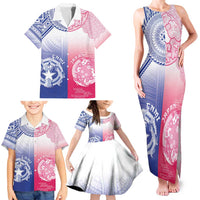 Custom Northern Mariana Islands And Japan Together Family Matching Tank Maxi Dress and Hawaiian Shirt LT05 - Polynesian Pride