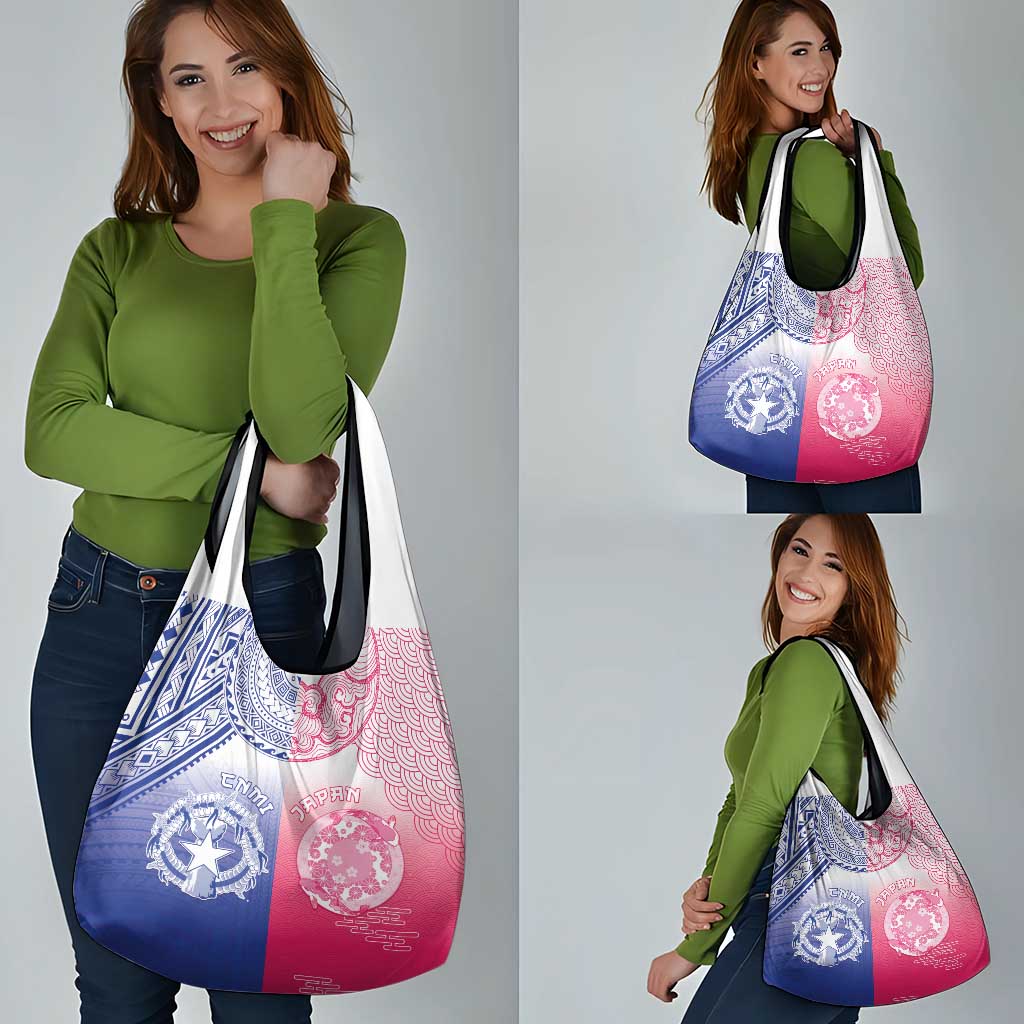 Northern Mariana Islands And Japan Together Grocery Bag