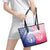 Northern Mariana Islands And Japan Together Leather Tote Bag