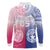 Custom Northern Mariana Islands And Japan Together Long Sleeve Polo Shirt
