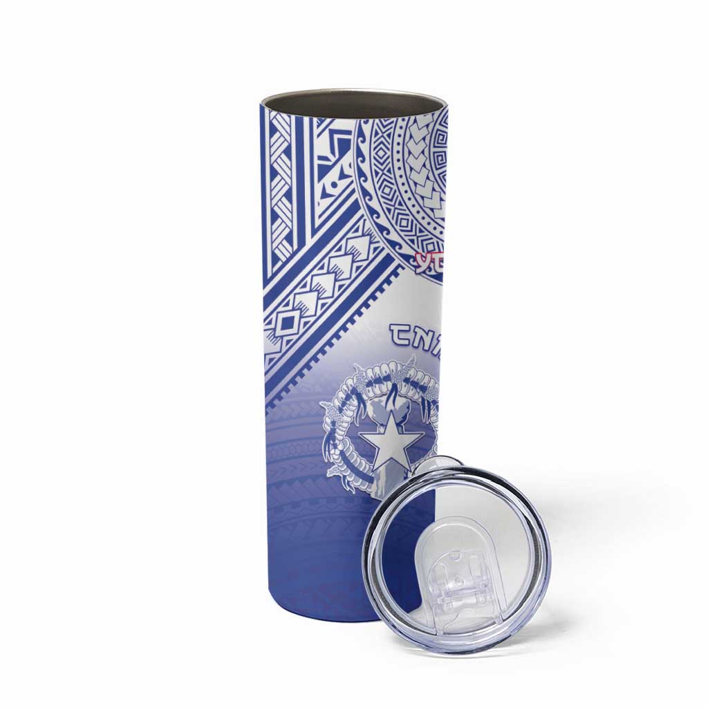 Custom Northern Mariana Islands And Japan Together Skinny Tumbler