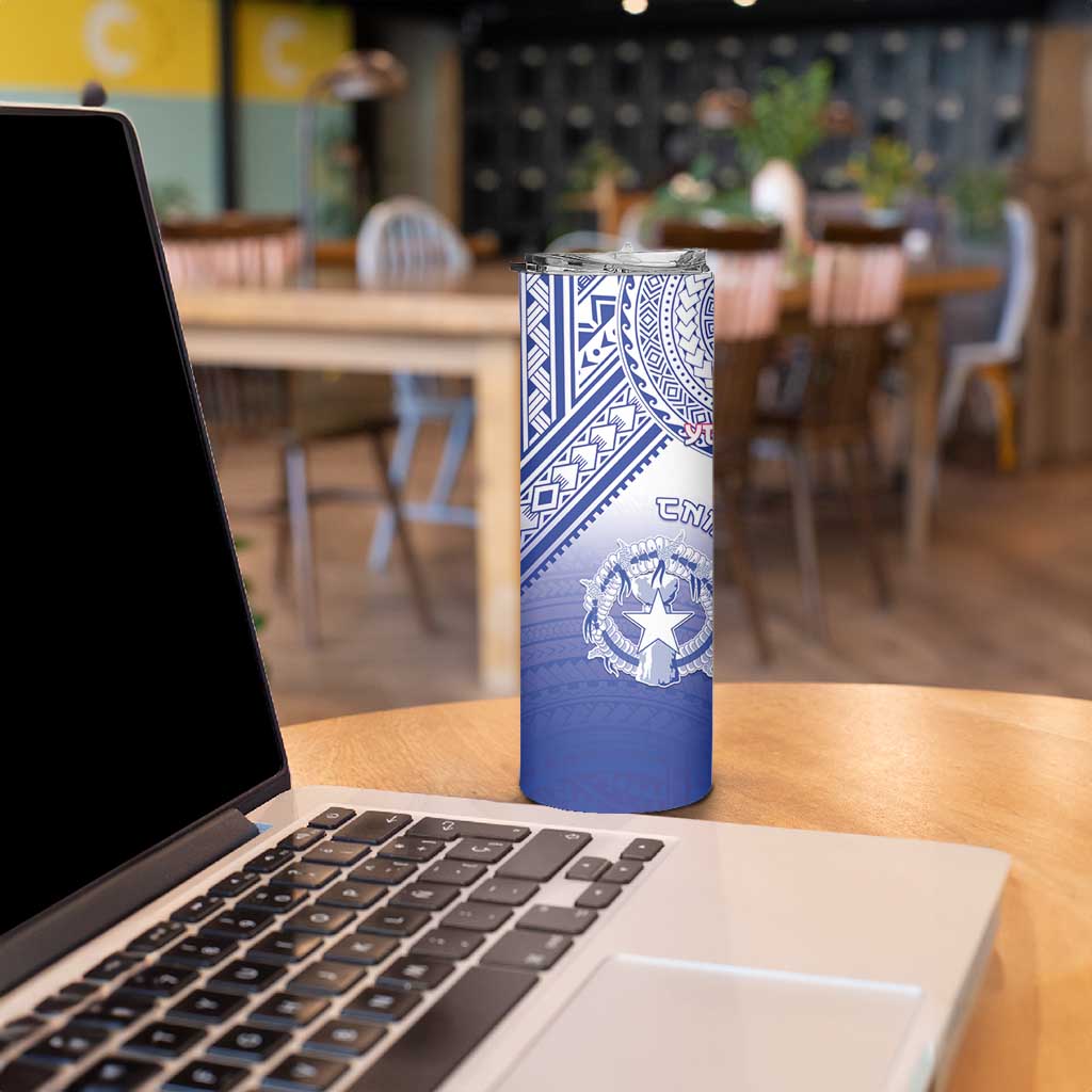 Custom Northern Mariana Islands And Japan Together Skinny Tumbler