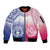 Custom Northern Mariana Islands And Japan Together Sleeve Zip Bomber Jacket