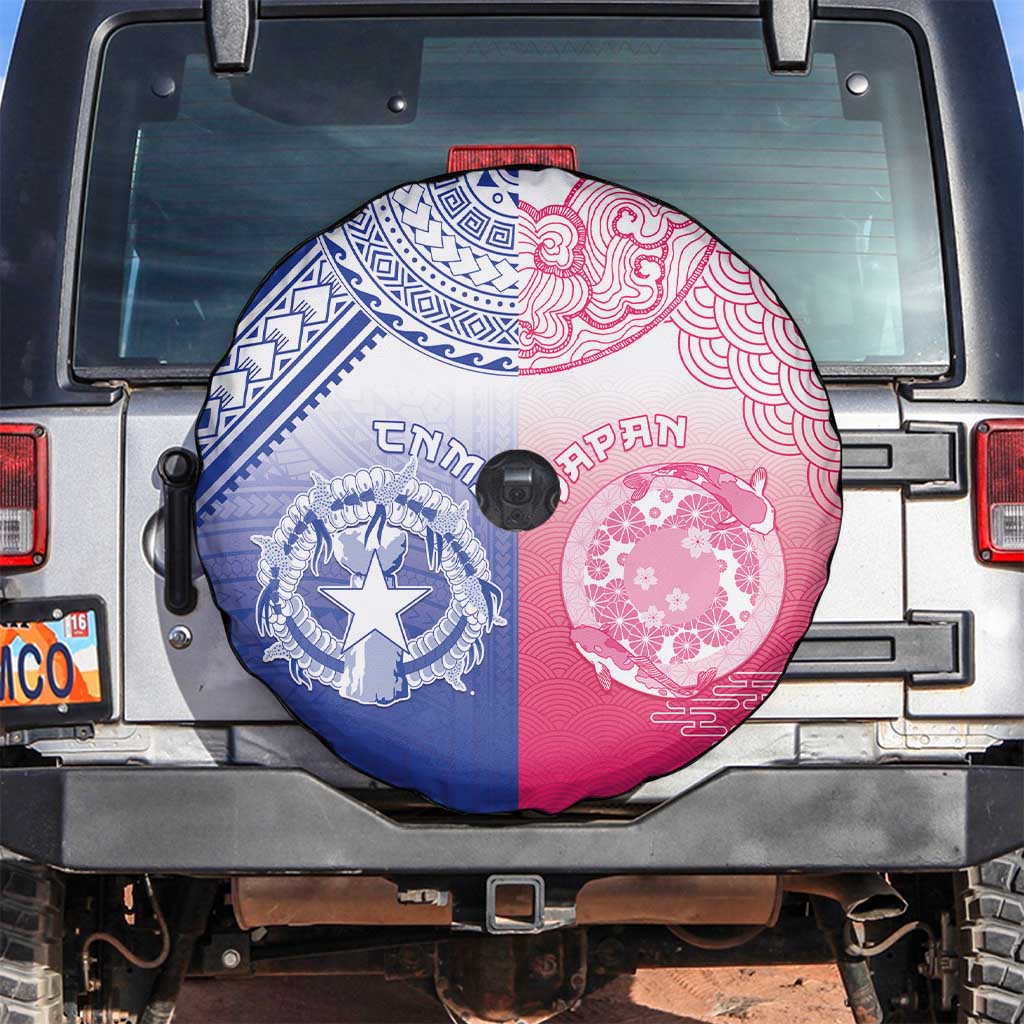 Northern Mariana Islands And Japan Together Spare Tire Cover