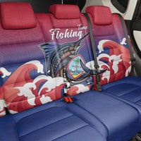 Guam Blue Marlin Fishing Back Car Seat Cover Polynesian Style